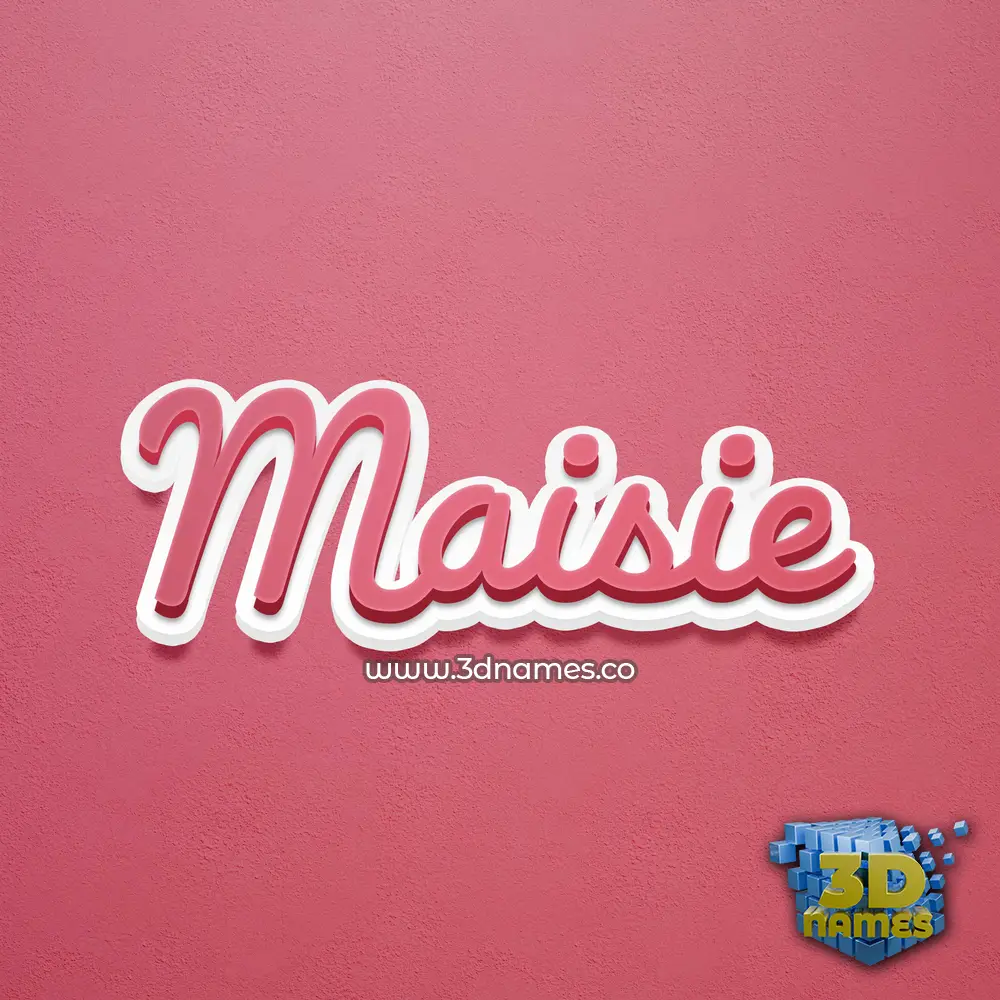 maisie in Red Scribble style - 3D name wallpaper