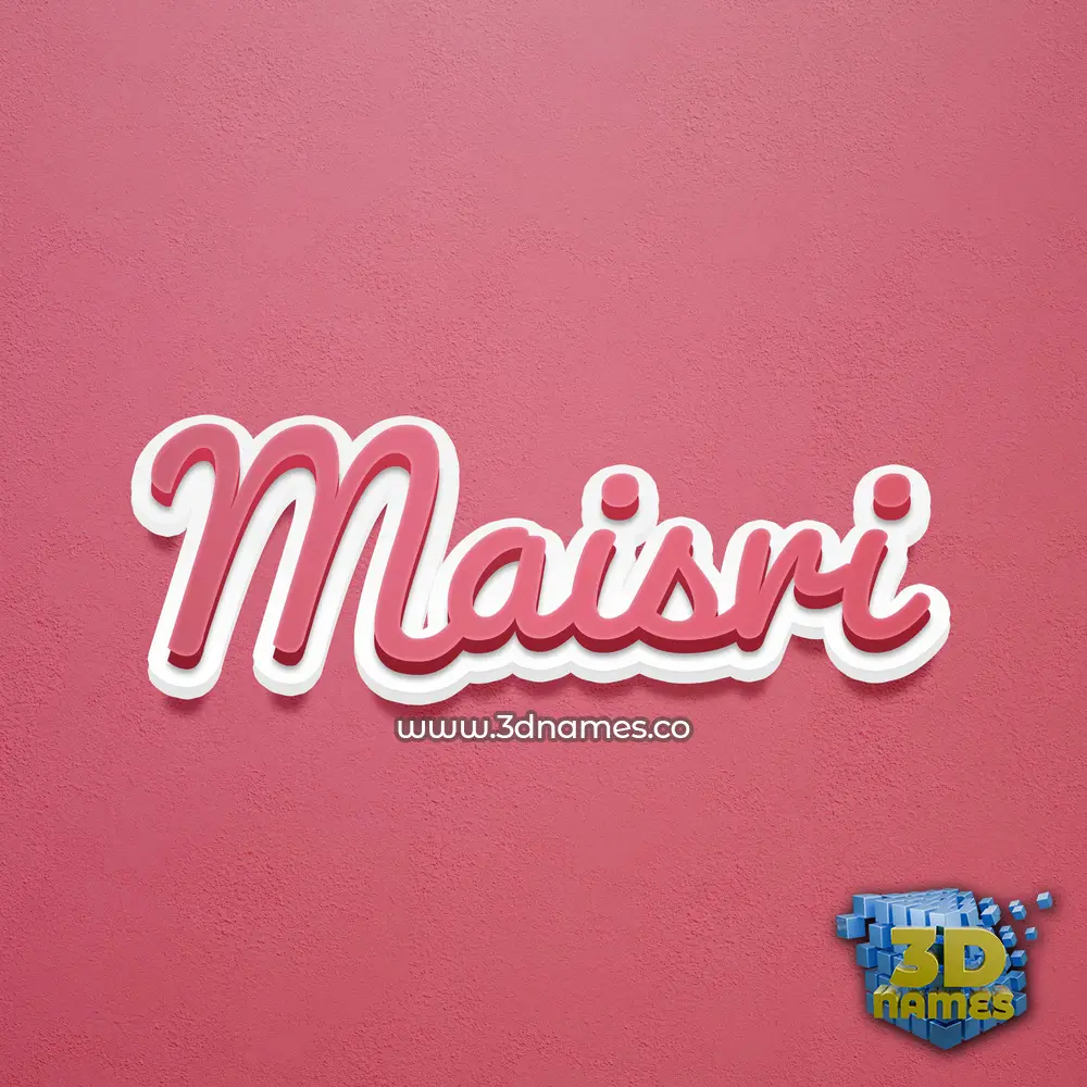maisri in Red Scribble style - 3D name wallpaper