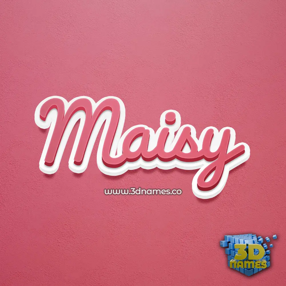 maisy in Red Scribble style - 3D name wallpaper