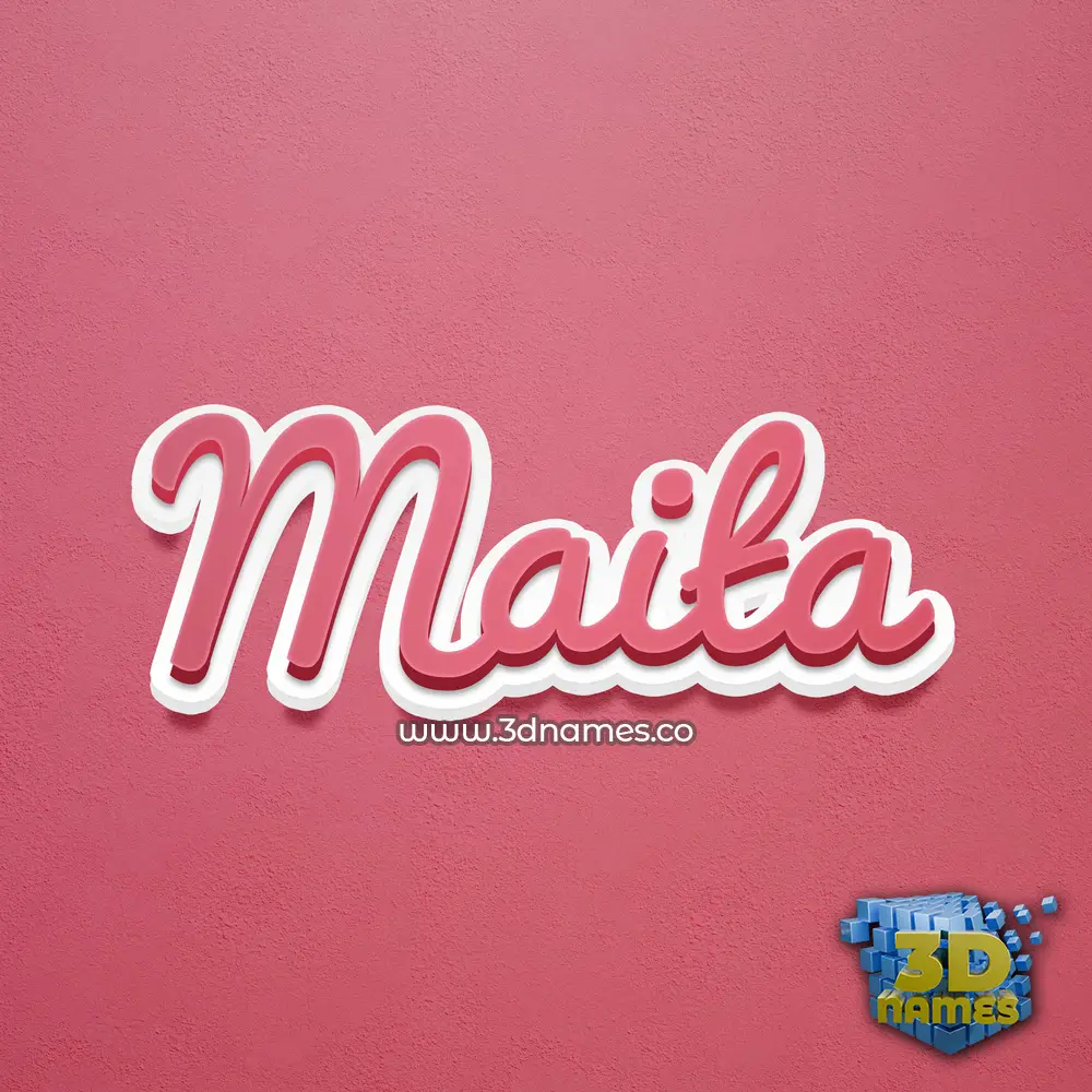 maita in Red Scribble style - 3D name wallpaper