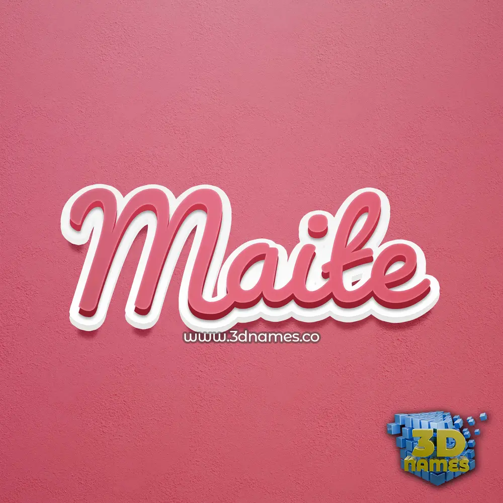 maite in Red Scribble style - 3D name wallpaper