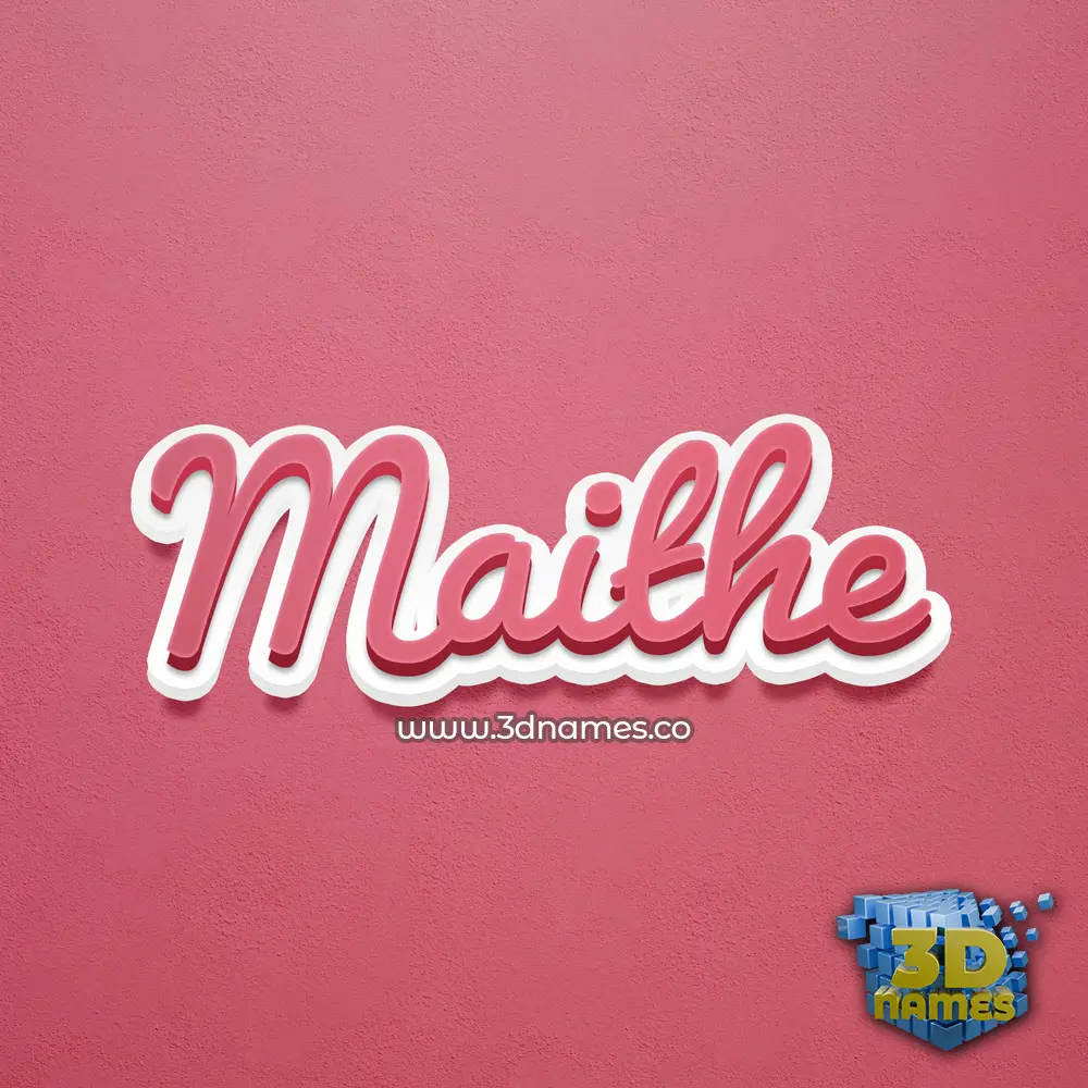 maithe in Red Scribble style - 3D name wallpaper