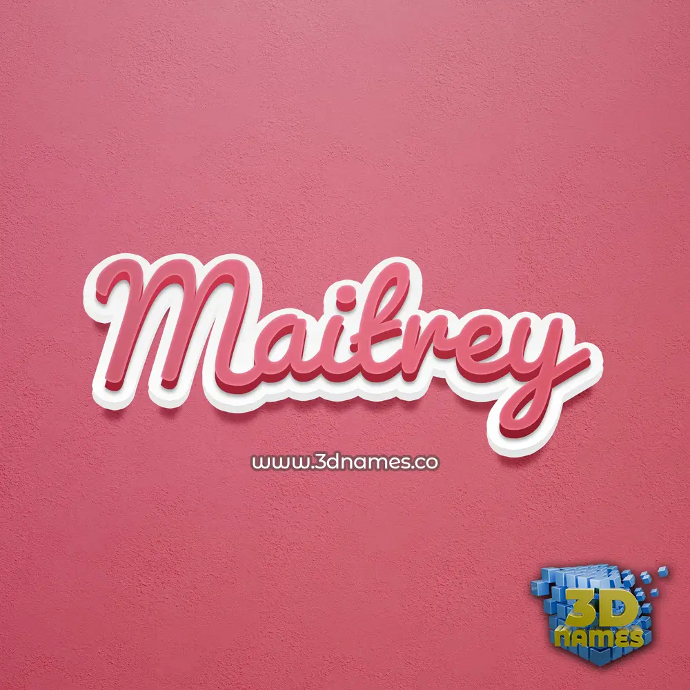 maitrey in Red Scribble style - 3D name wallpaper