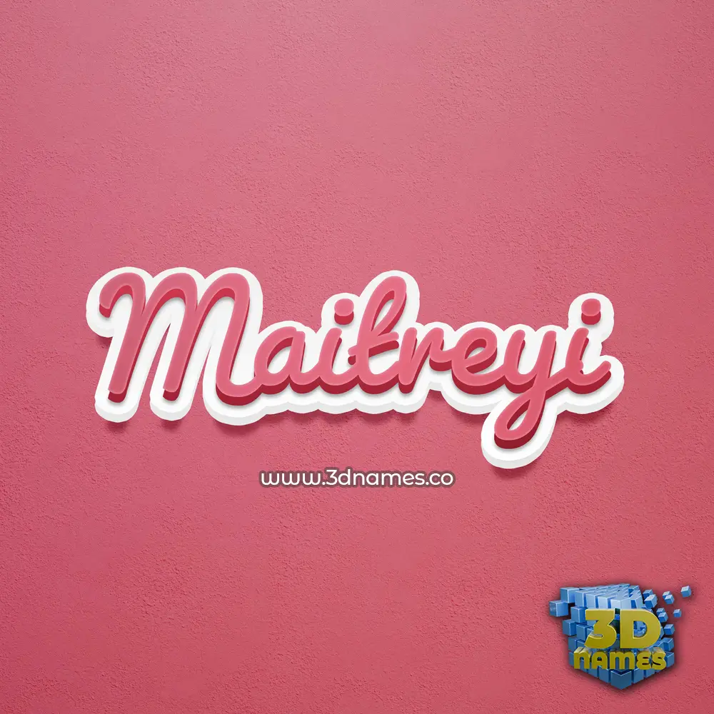 maitreyi in Red Scribble style - 3D name wallpaper
