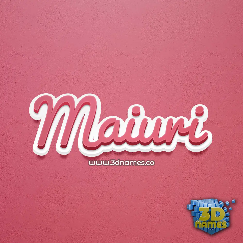 maiuri in Red Scribble style - 3D name wallpaper