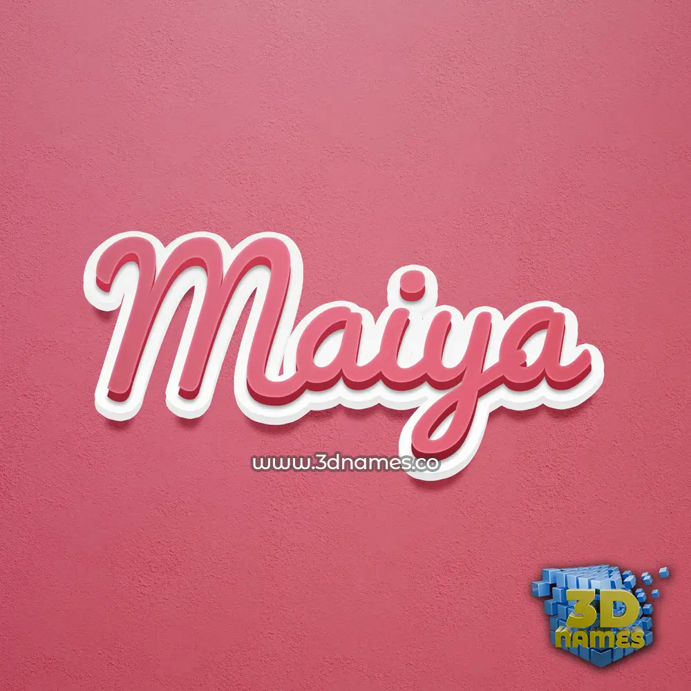 maiya in Red Scribble style - 3D name wallpaper