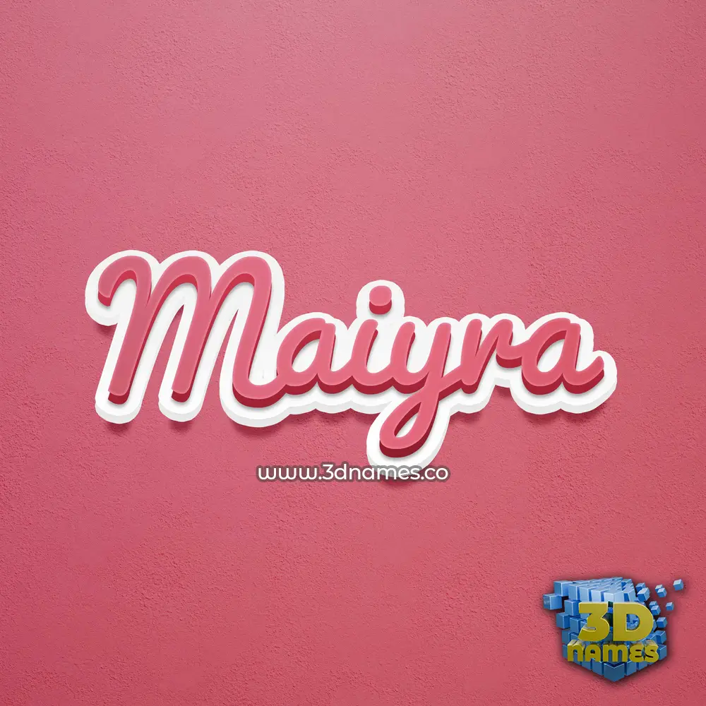 maiyra in Red Scribble style - 3D name wallpaper