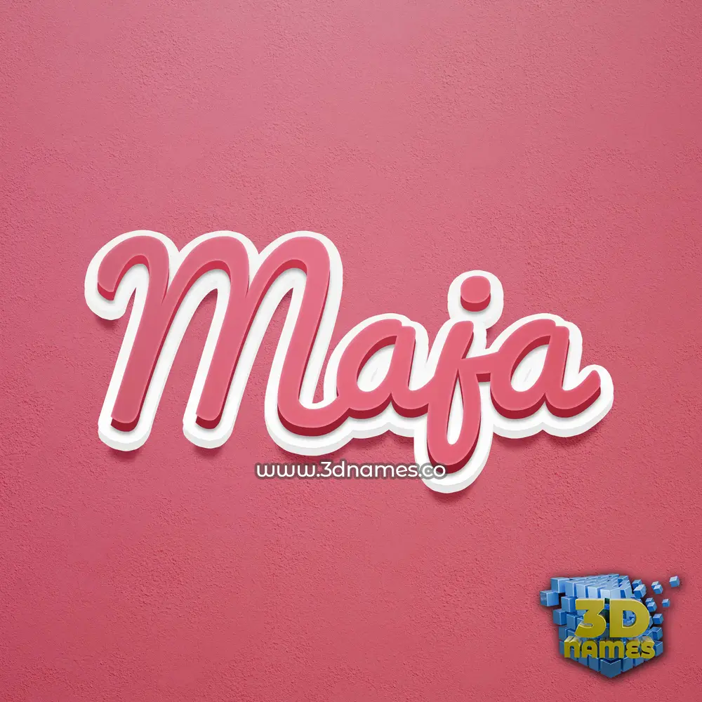 maja in Red Scribble style - 3D name wallpaper