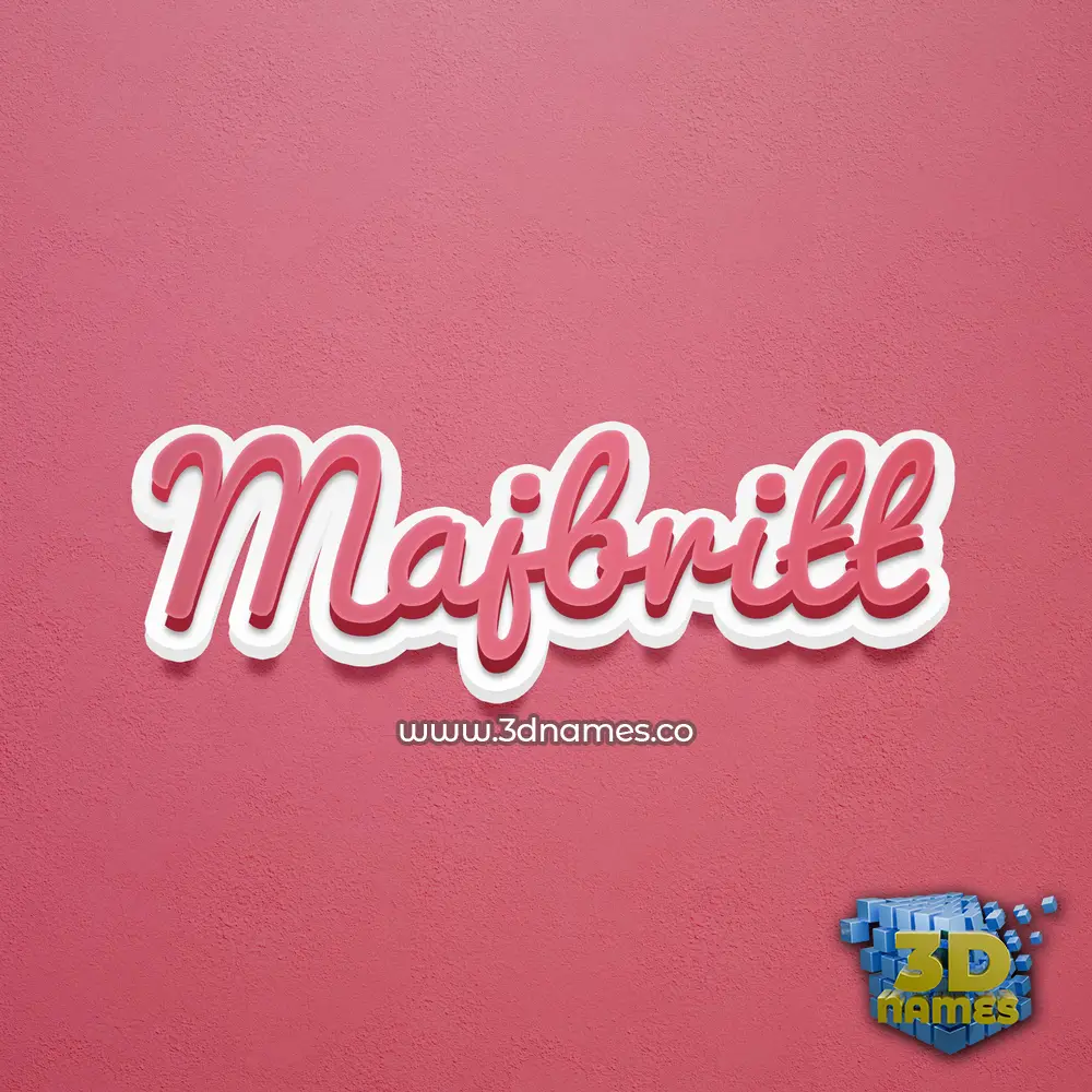 majbritt in Red Scribble style - 3D name wallpaper