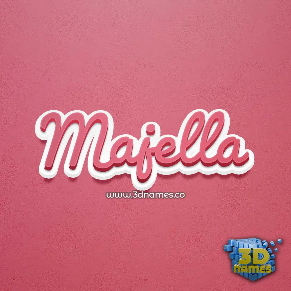 majella in Red Scribble style - 3D name wallpaper