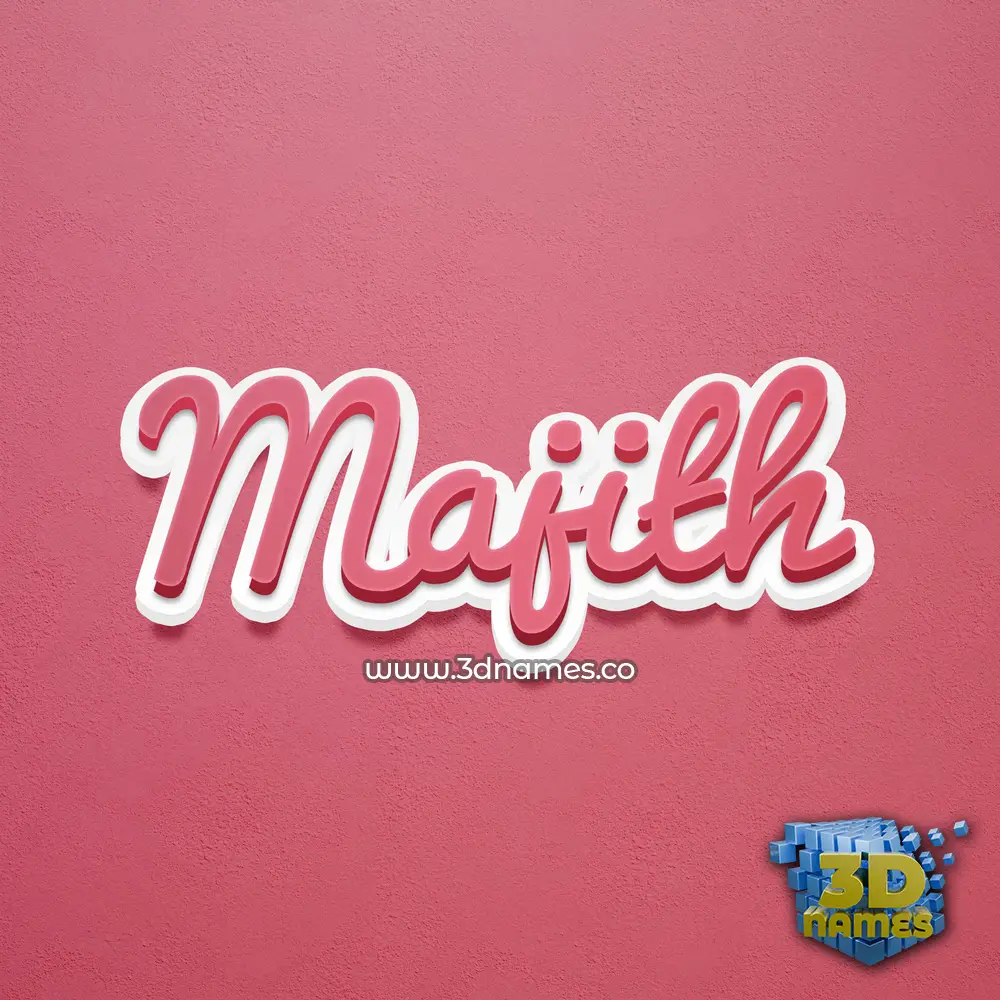 majith in Red Scribble style - 3D name wallpaper