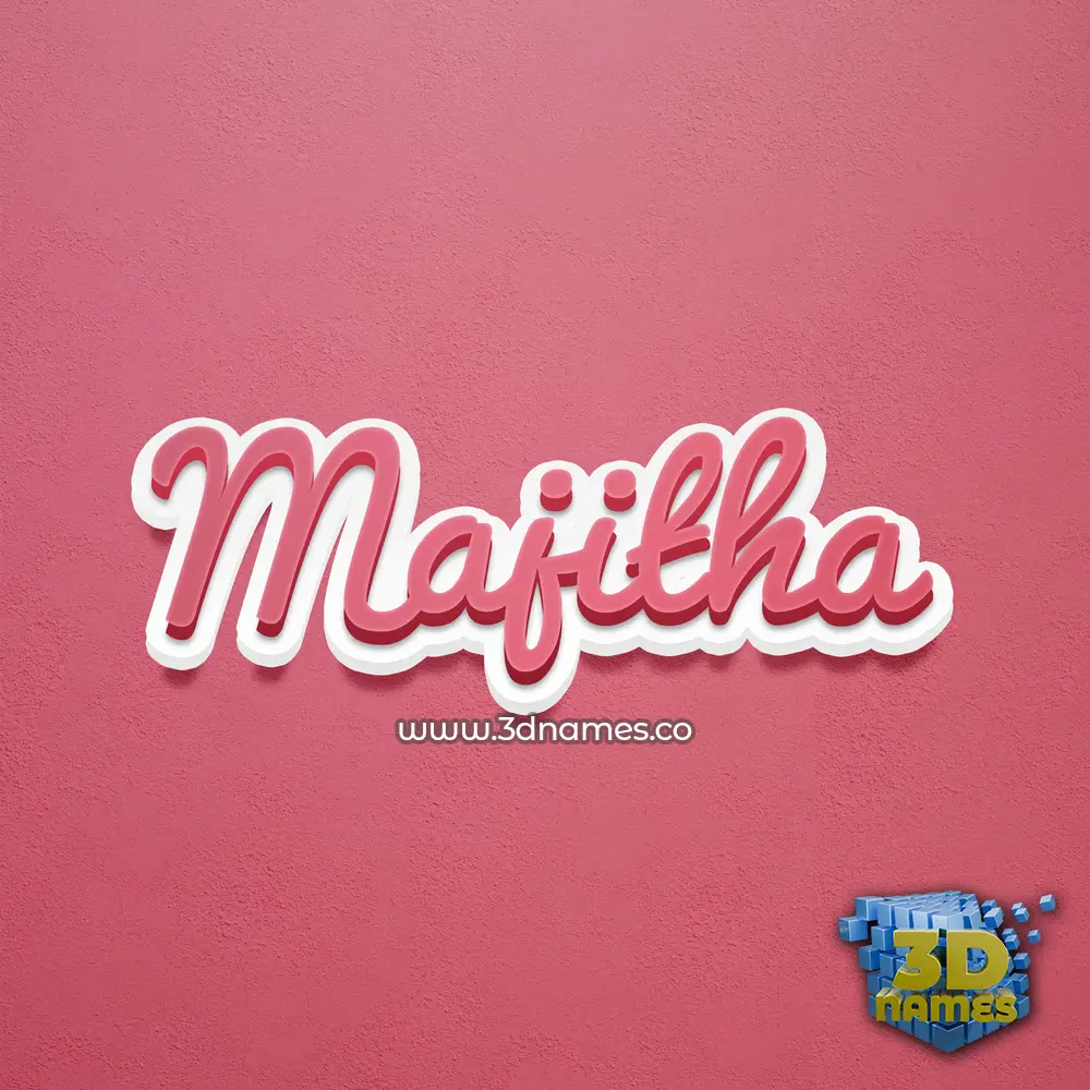 majitha in Red Scribble style - 3D name wallpaper