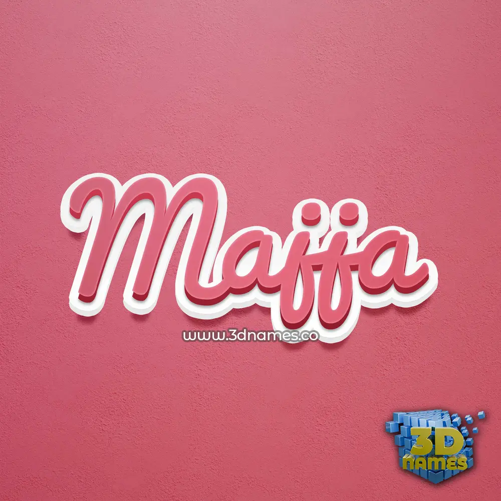 majja in Red Scribble style - 3D name wallpaper