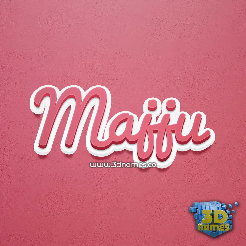 majju in Red Scribble style - 3D name wallpaper