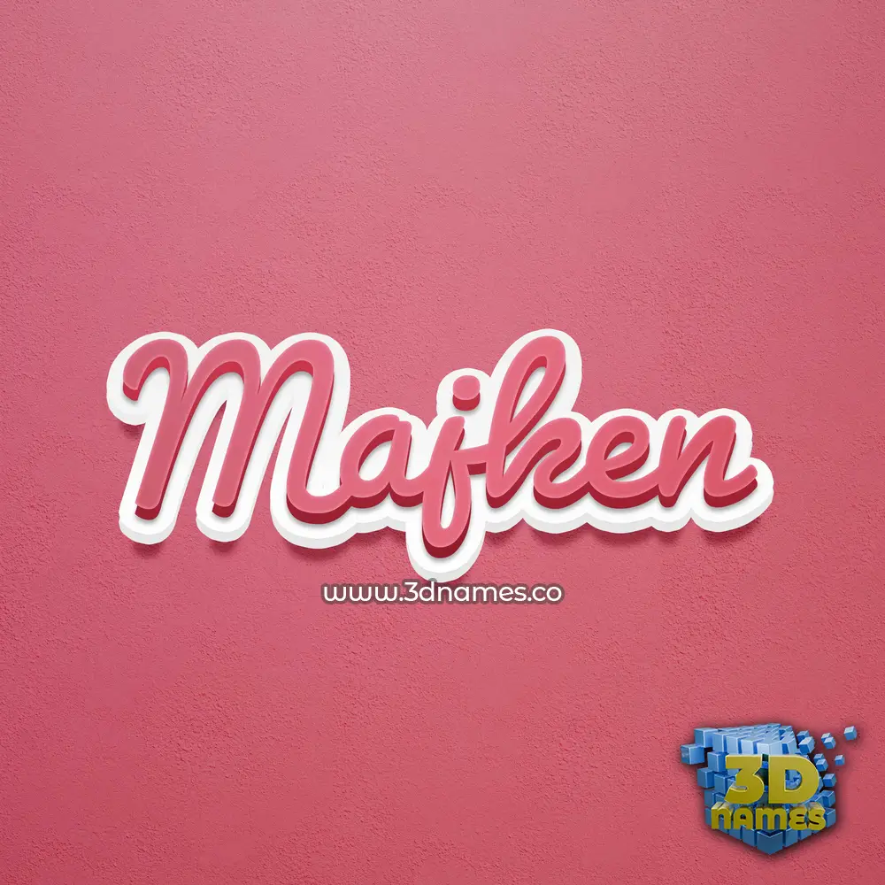 majken in Red Scribble style - 3D name wallpaper