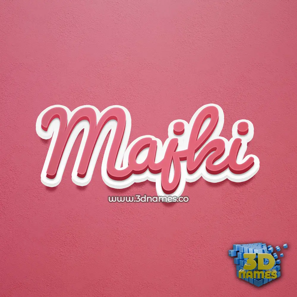 majki in Red Scribble style - 3D name wallpaper