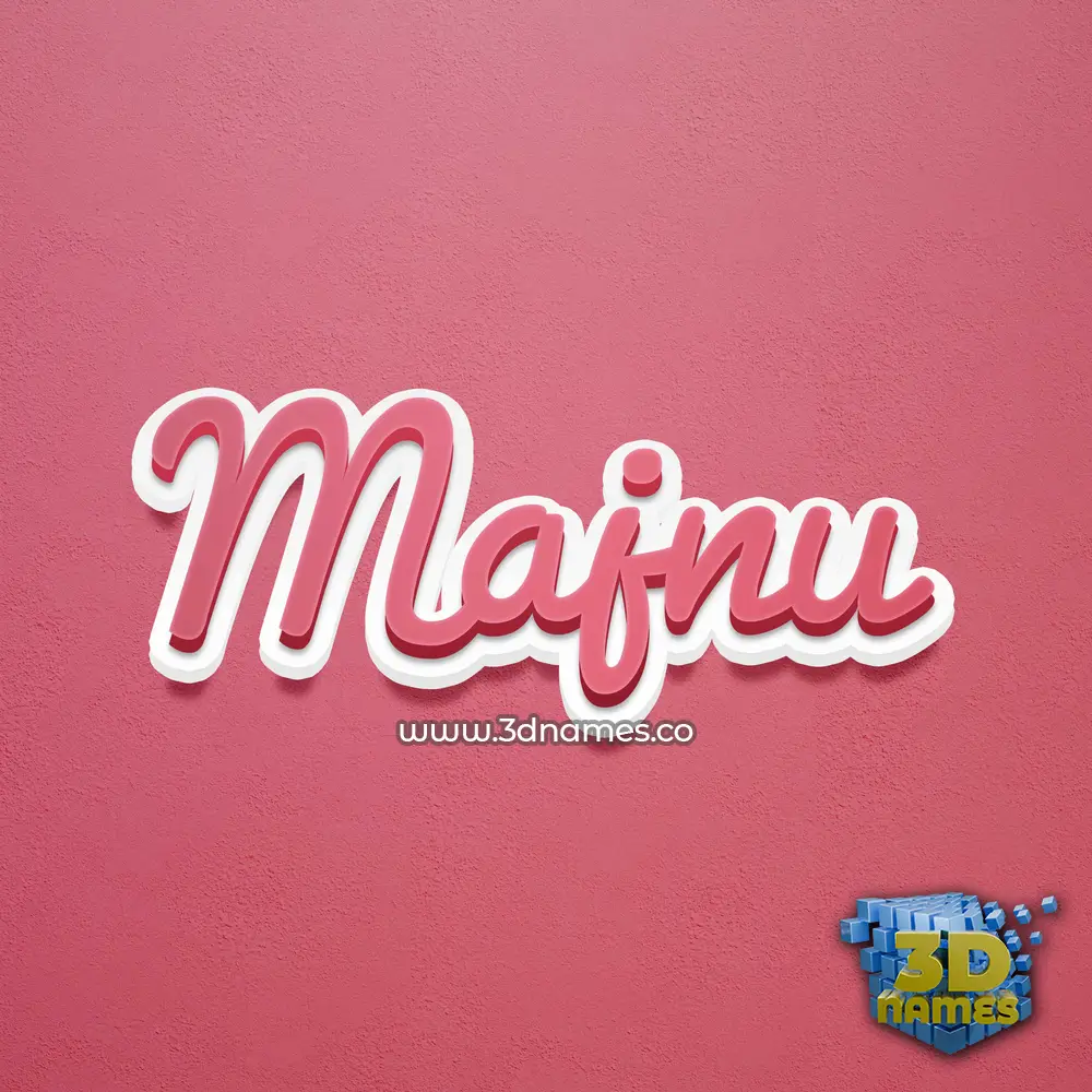 majnu in Red Scribble style - 3D name wallpaper