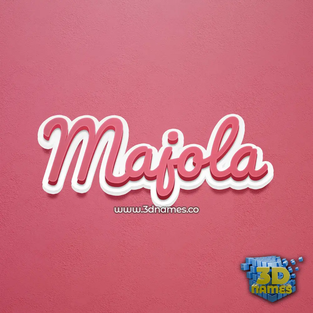 majola in Red Scribble style - 3D name wallpaper
