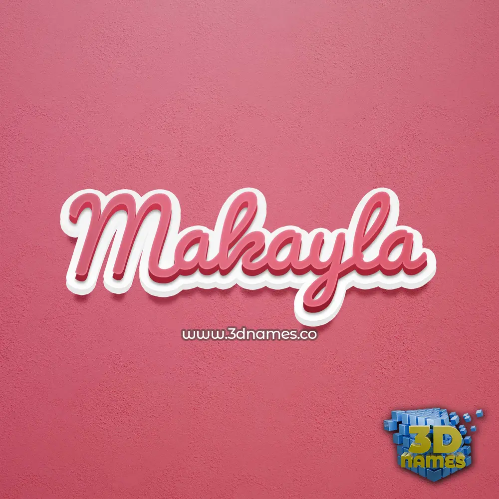 makayla in Red Scribble style - 3D name wallpaper