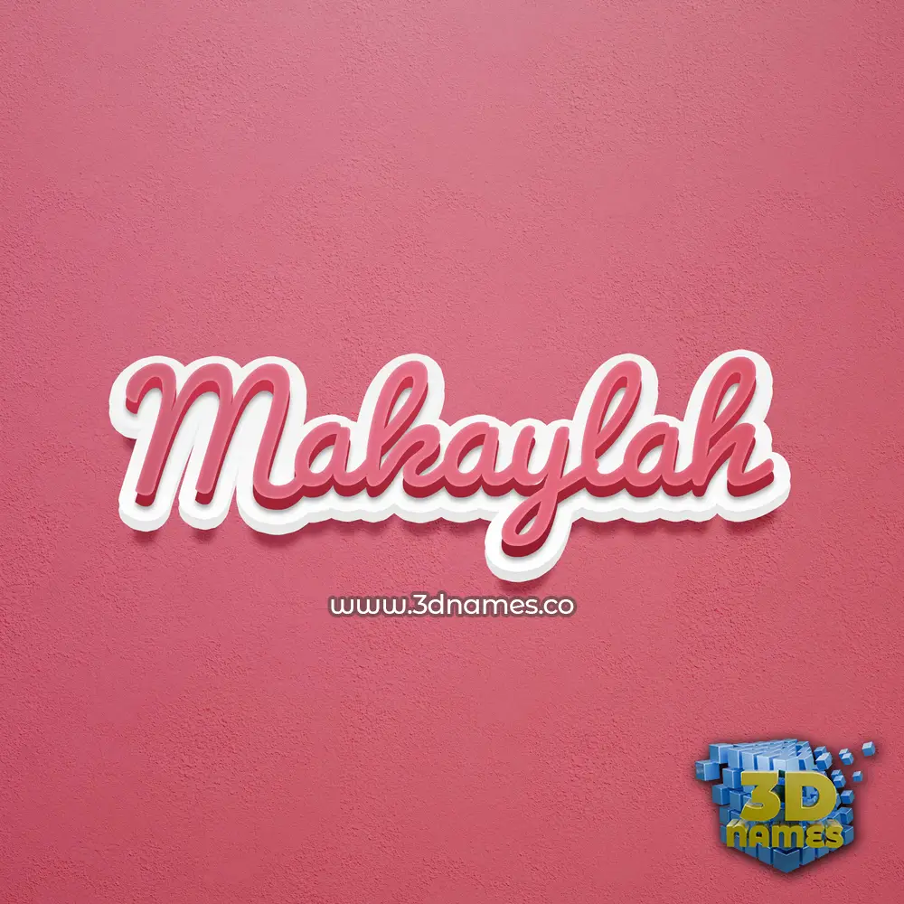 makaylah in Red Scribble style - 3D name wallpaper