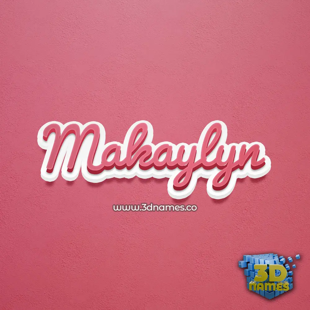 makaylyn in Red Scribble style - 3D name wallpaper