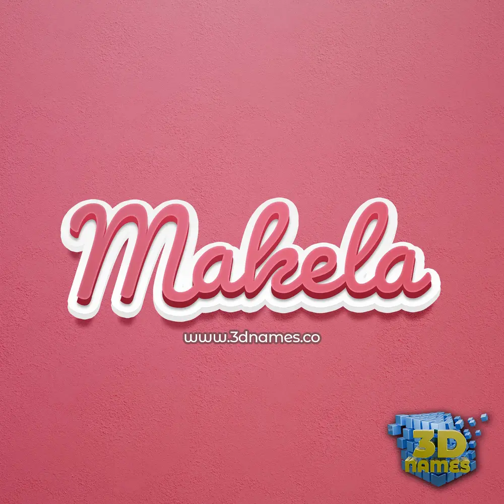 makela in Red Scribble style - 3D name wallpaper