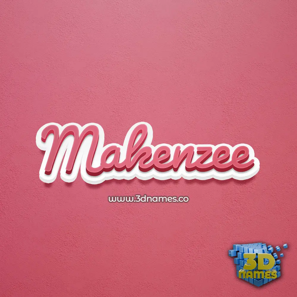 makenzee in Red Scribble style - 3D name wallpaper