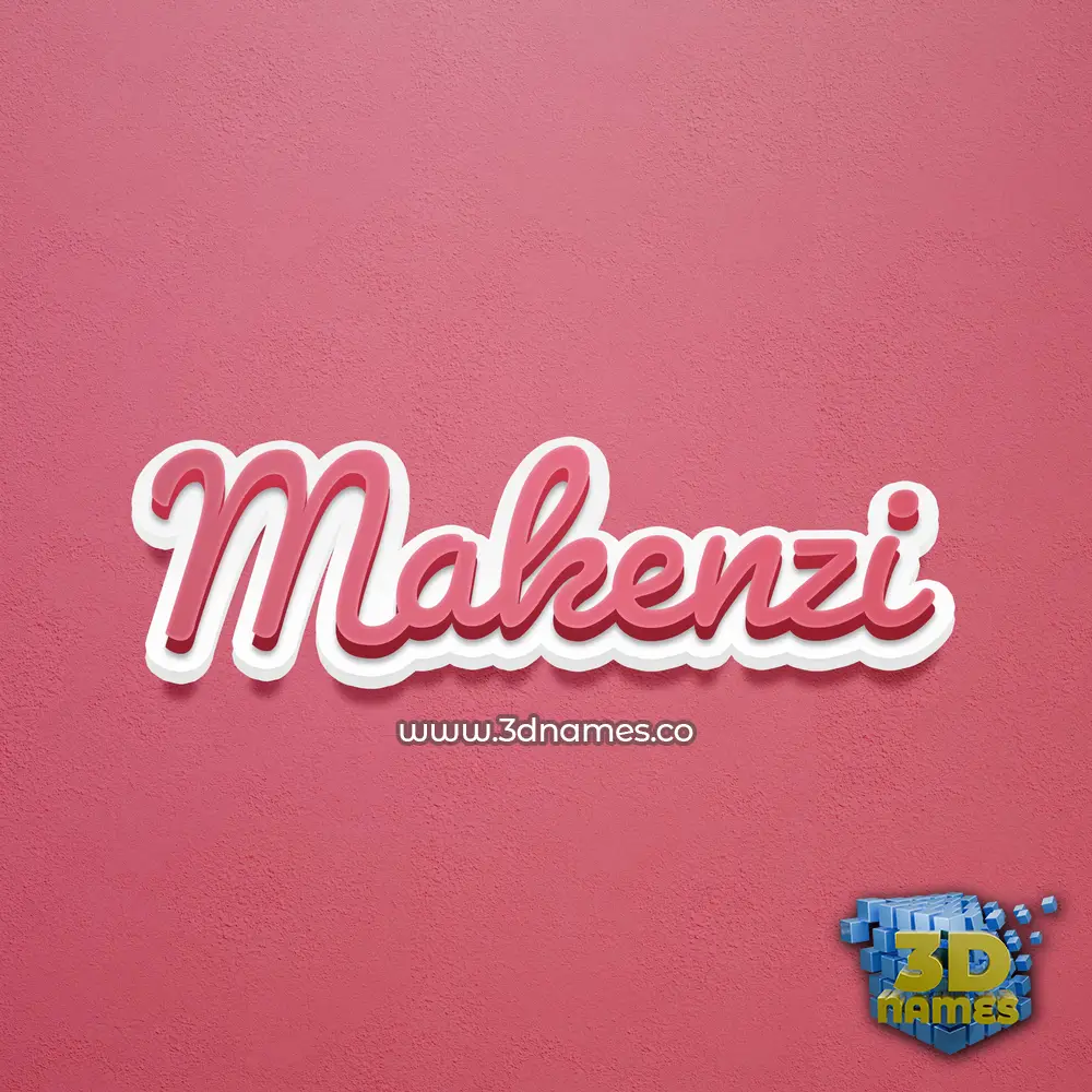 makenzi in Red Scribble style - 3D name wallpaper