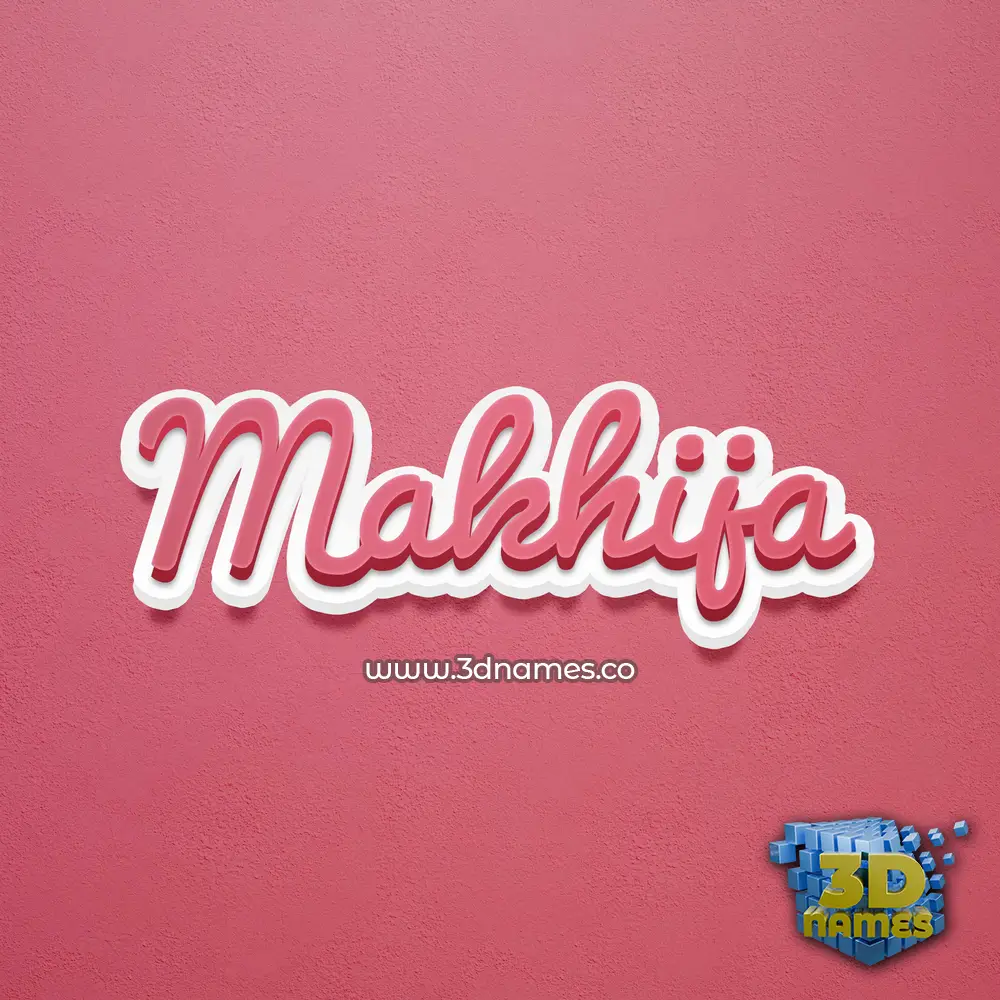 makhija in Red Scribble style - 3D name wallpaper