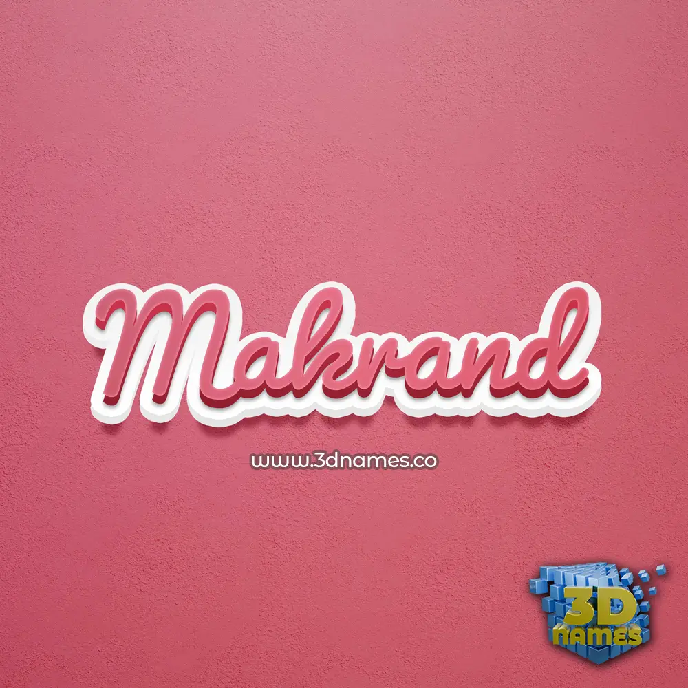 makrand in Red Scribble style - 3D name wallpaper