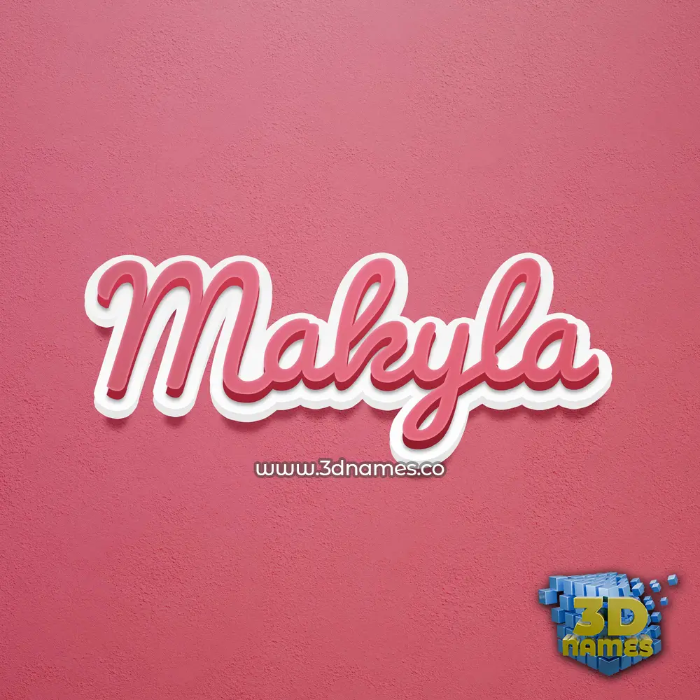 makyla in Red Scribble style - 3D name wallpaper