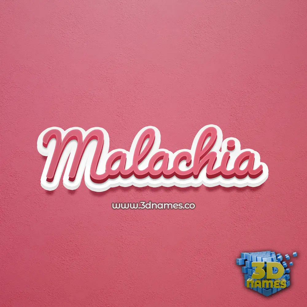 malachia in Red Scribble style - 3D name wallpaper