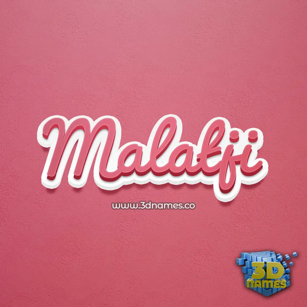 malatji in Red Scribble style - 3D name wallpaper
