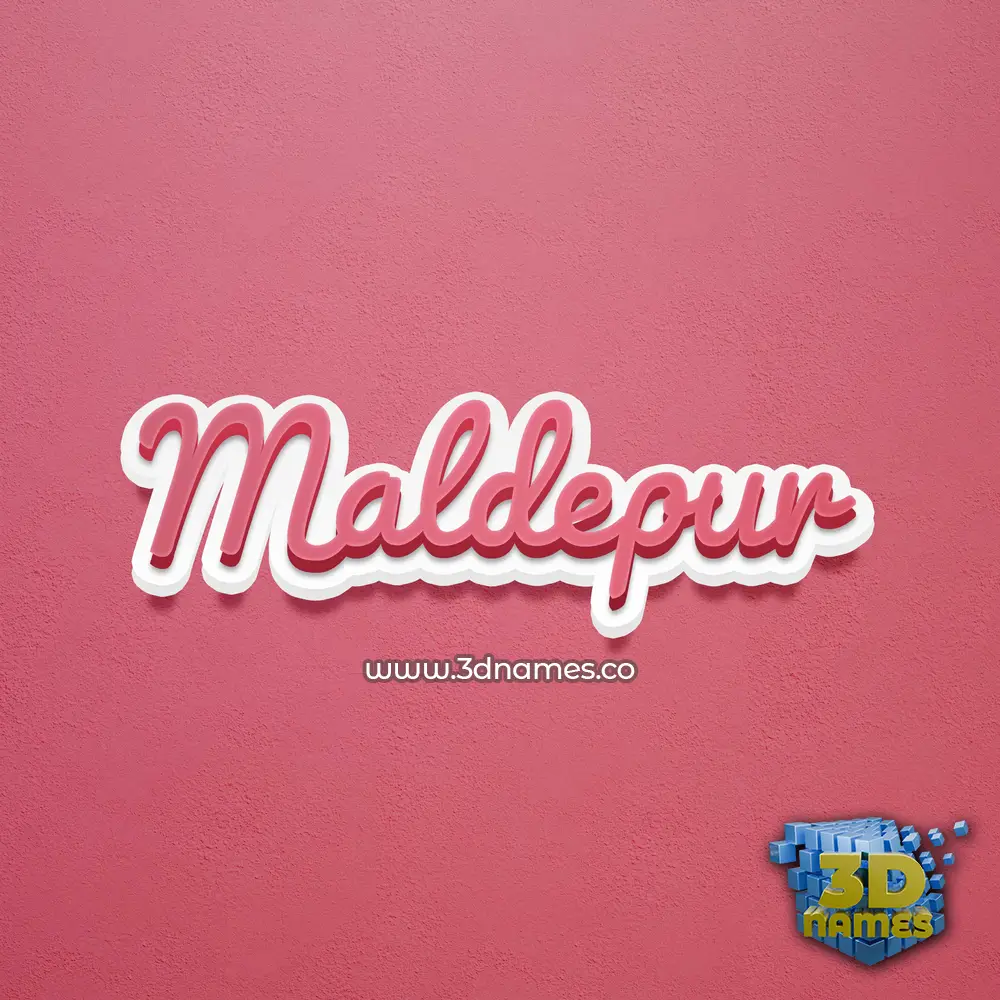 maldepur in Red Scribble style - 3D name wallpaper