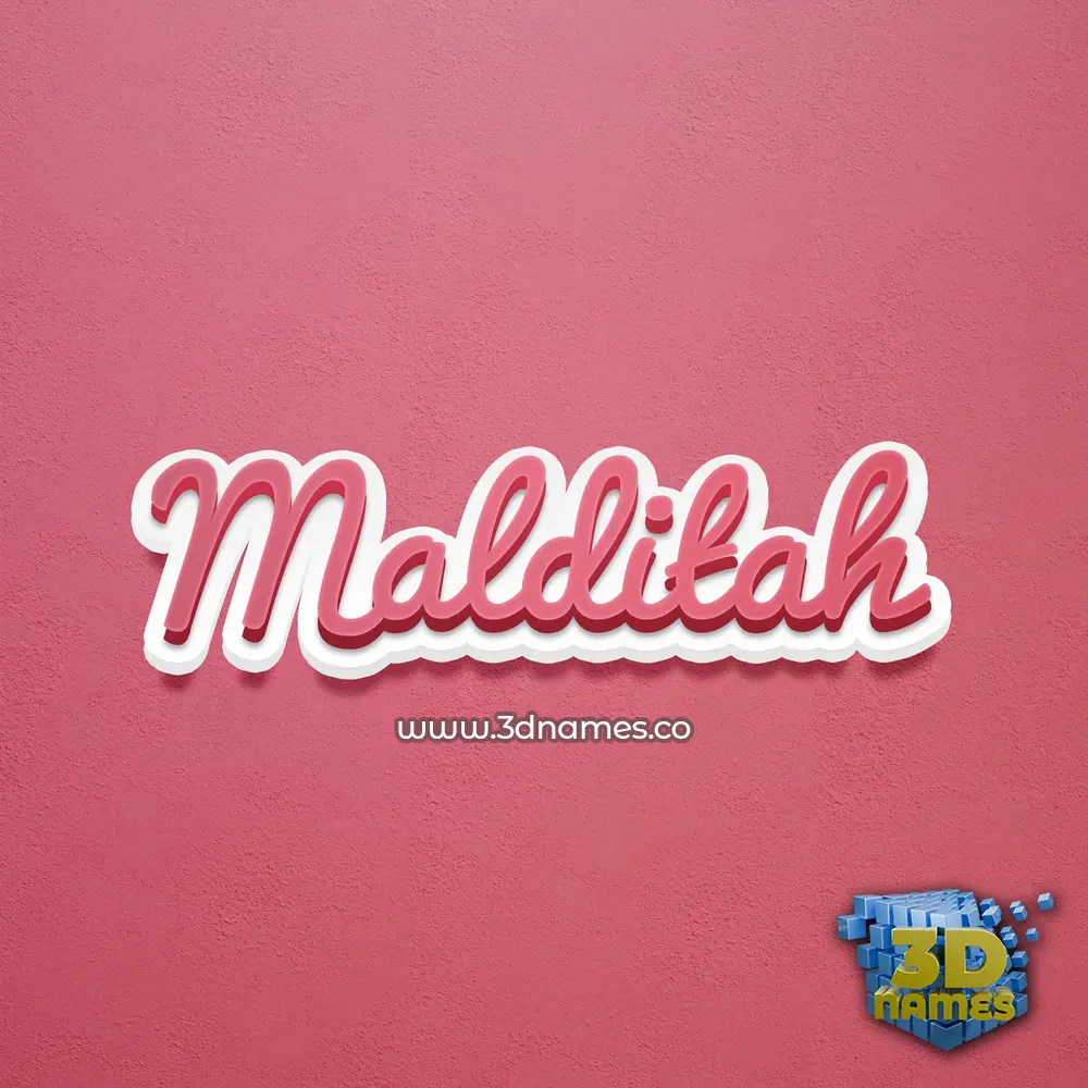 malditah in Red Scribble style - 3D name wallpaper