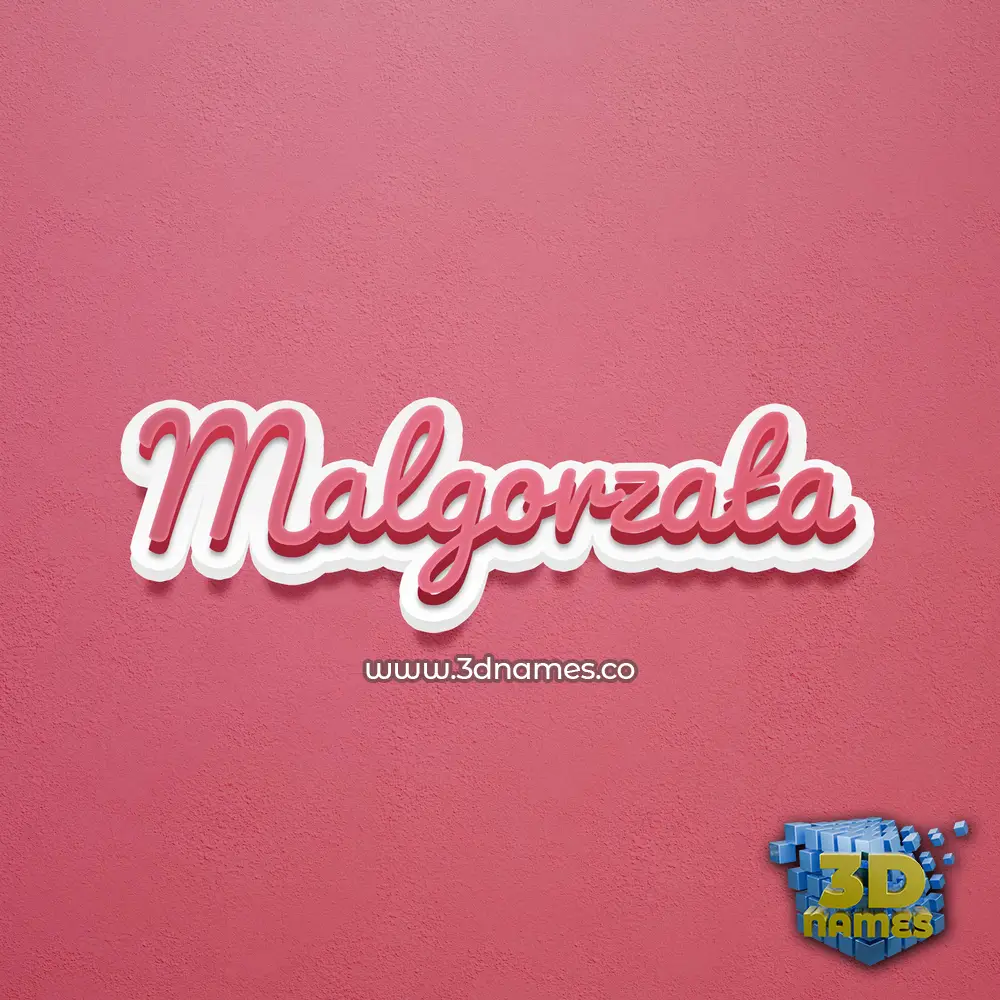 malgorzata in Red Scribble style - 3D name wallpaper