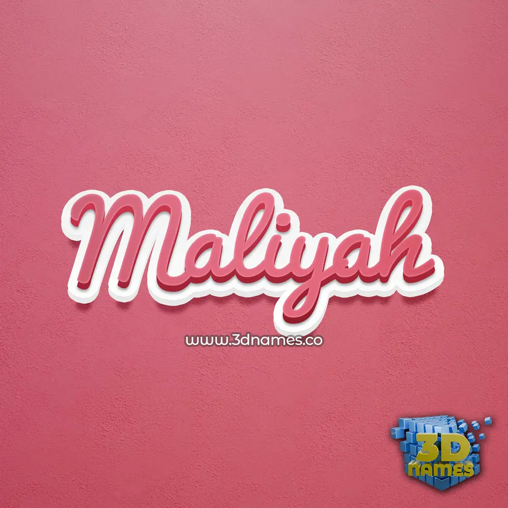 maliyah in Red Scribble style - 3D name wallpaper