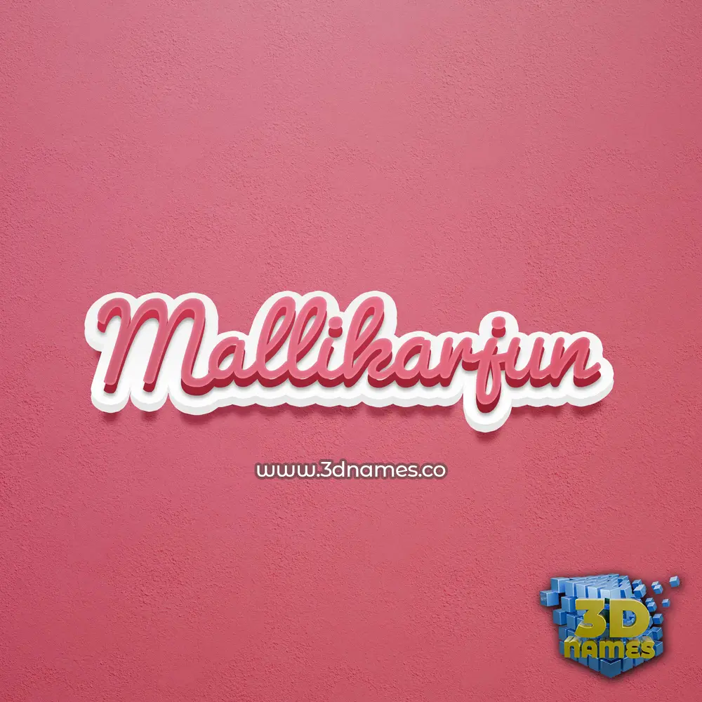 mallikarjun in Red Scribble style - 3D name wallpaper