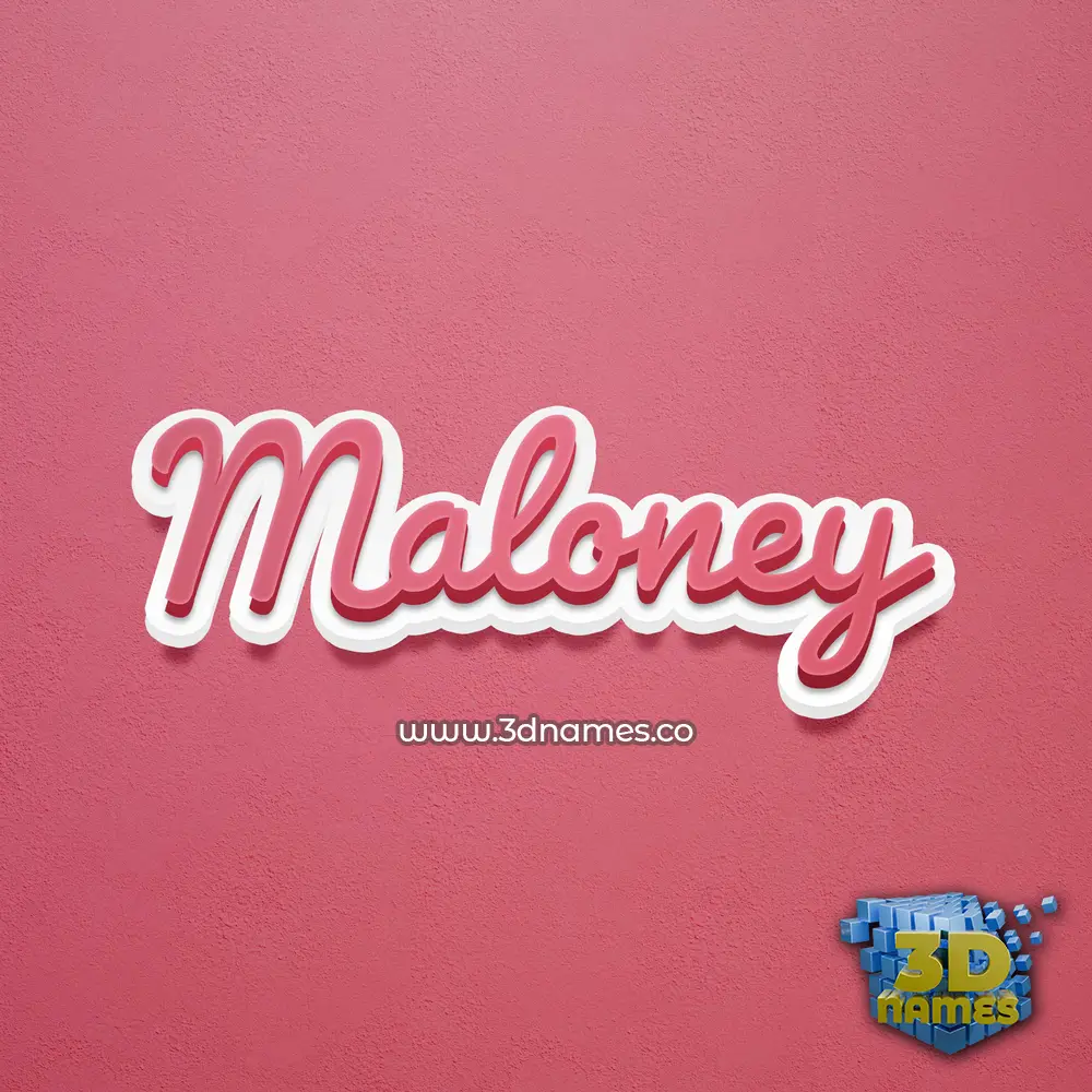 maloney in Red Scribble style - 3D name wallpaper