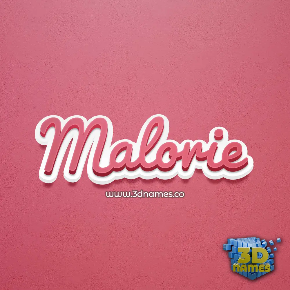 malorie in Red Scribble style - 3D name wallpaper