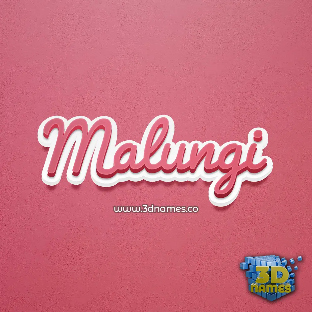 malungi in Red Scribble style - 3D name wallpaper