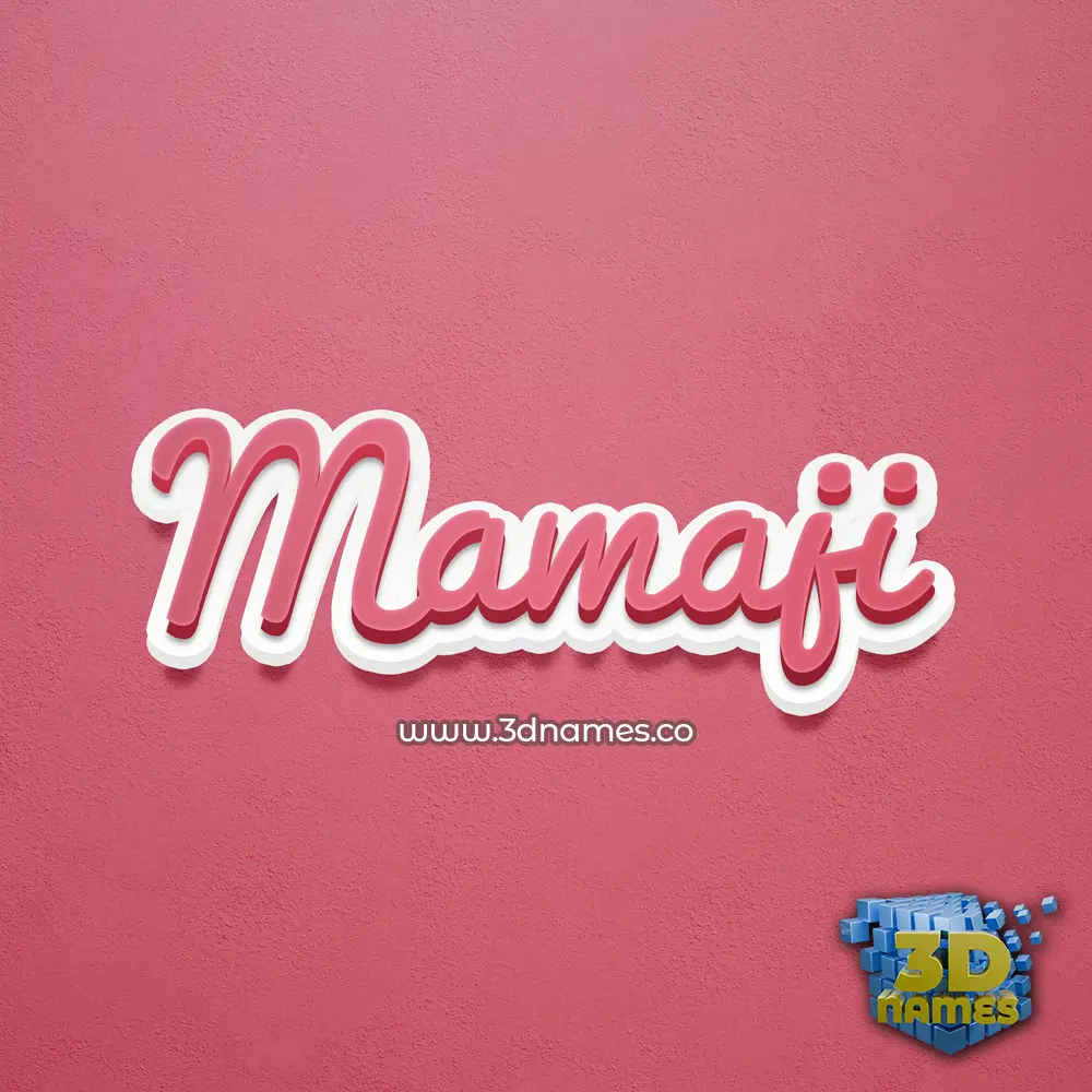 mamaji in Red Scribble style - 3D name wallpaper