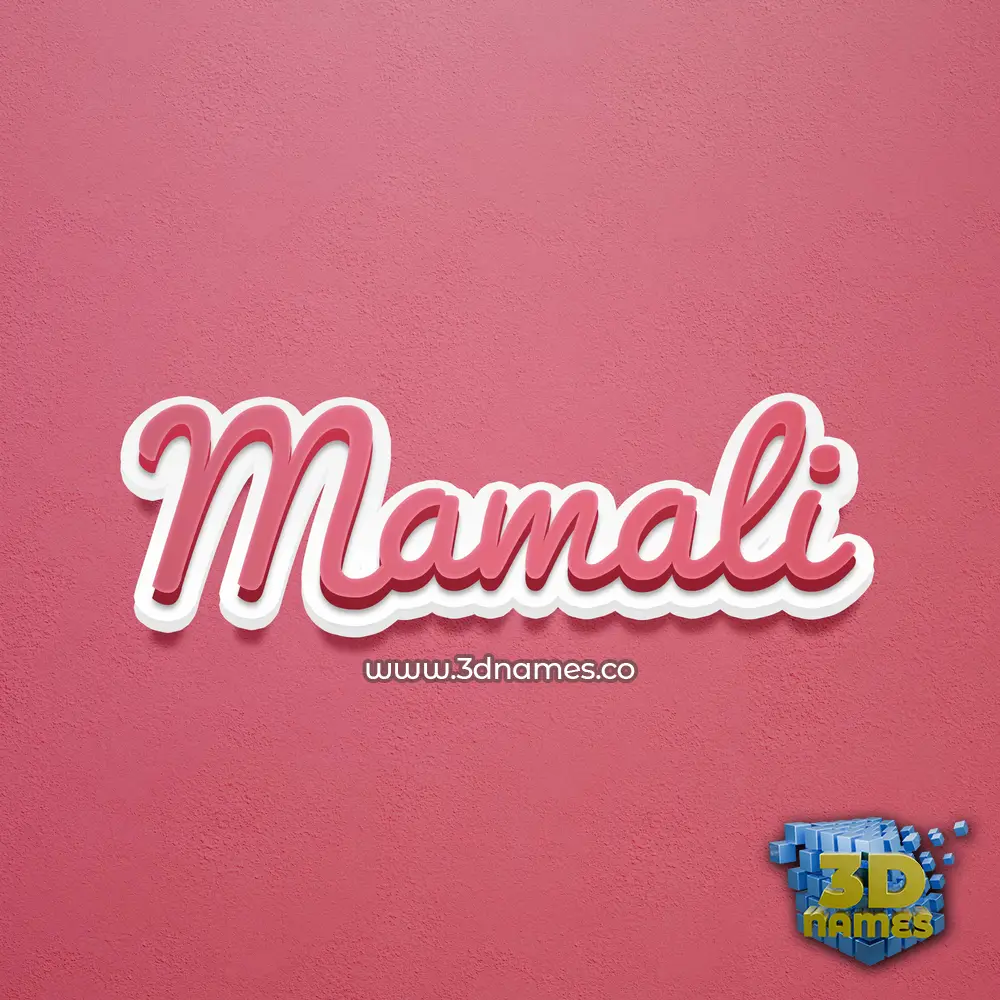 mamali in Red Scribble style - 3D name wallpaper