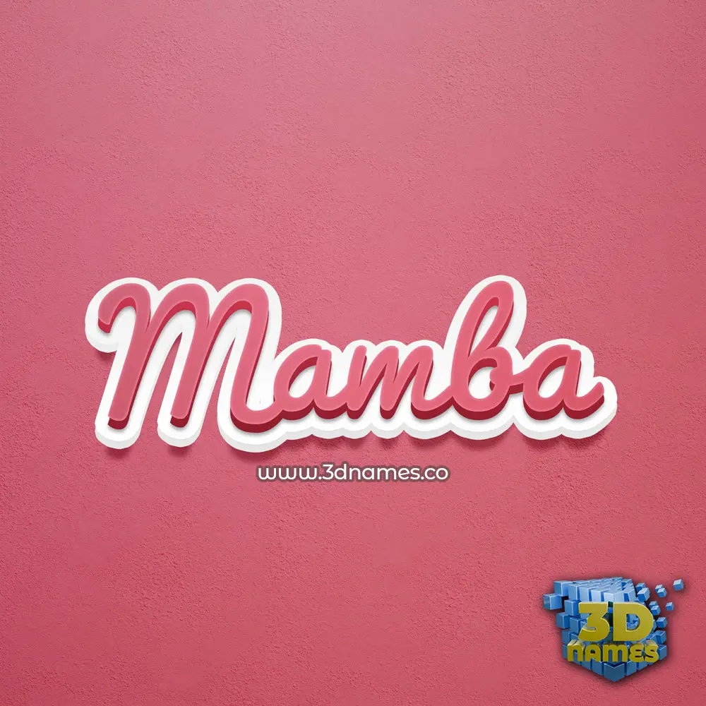 mamba in Red Scribble style - 3D name wallpaper