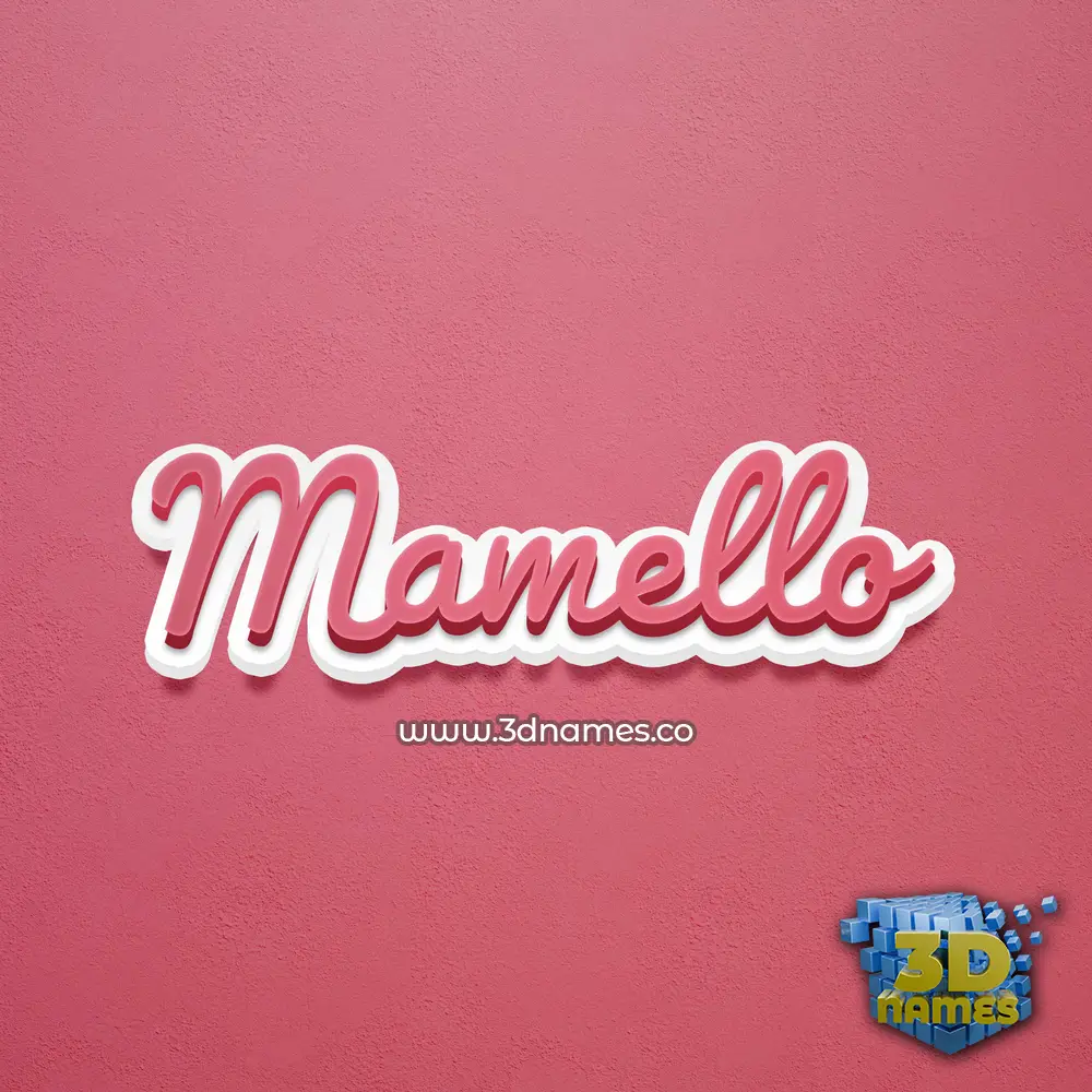 mamello in Red Scribble style - 3D name wallpaper