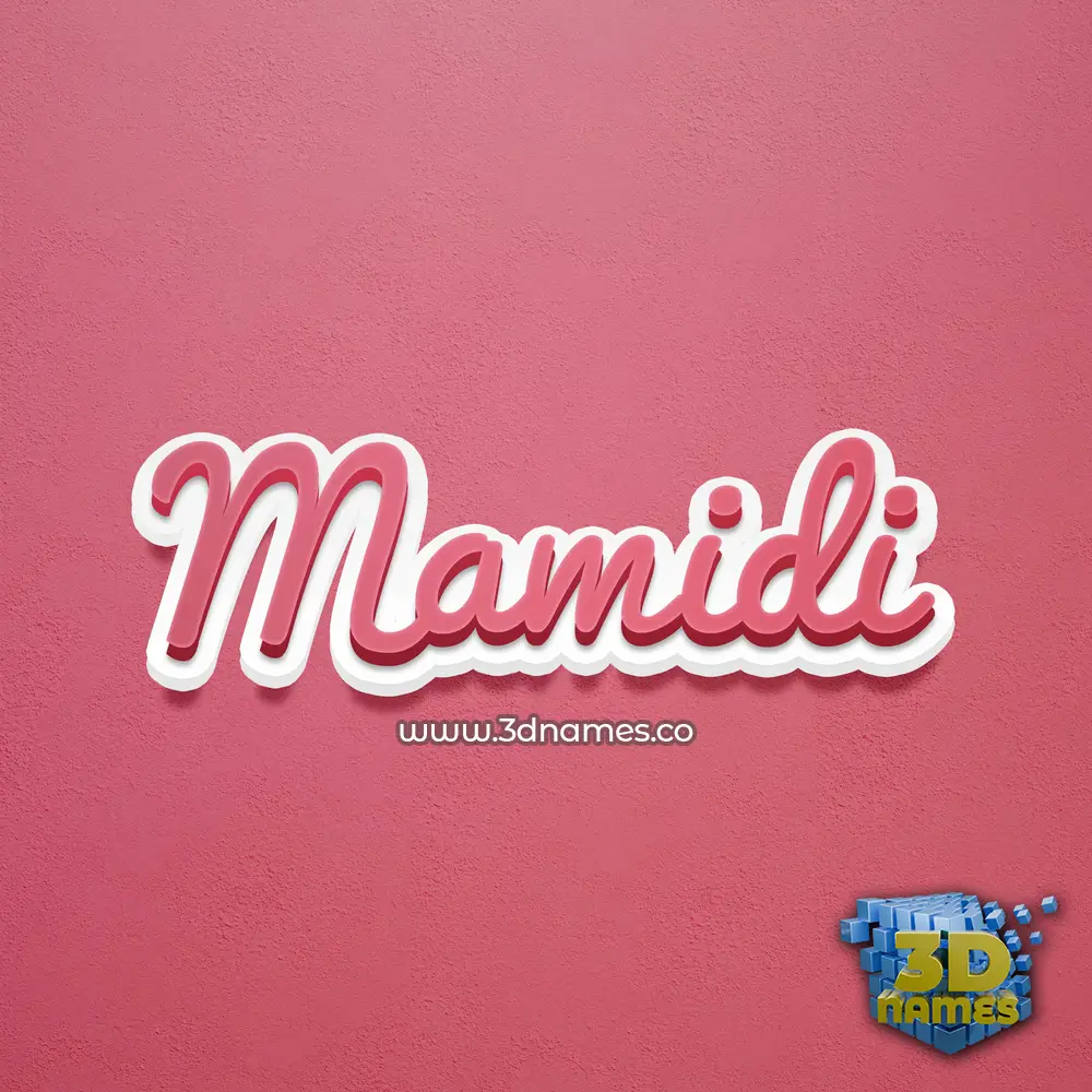 mamidi in Red Scribble style - 3D name wallpaper