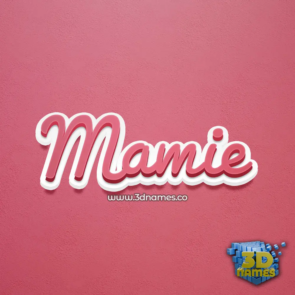 mamie in Red Scribble style - 3D name wallpaper