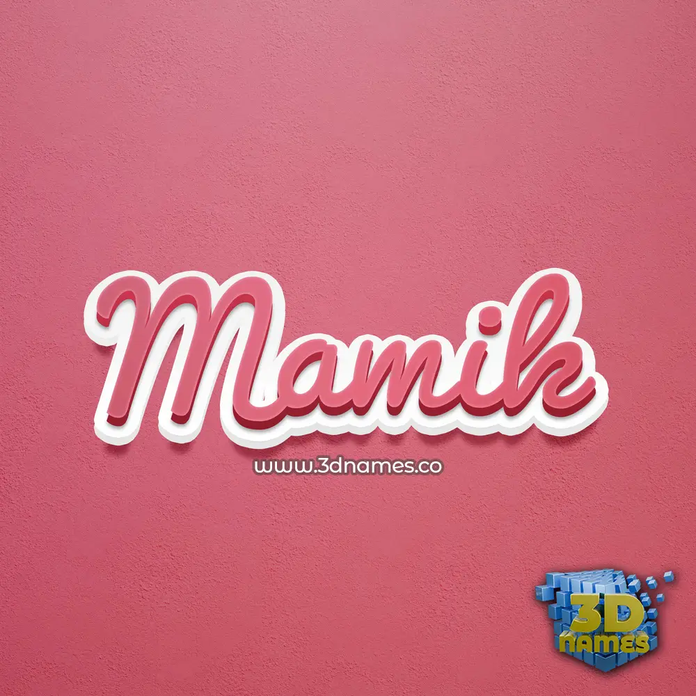 mamik in Red Scribble style - 3D name wallpaper