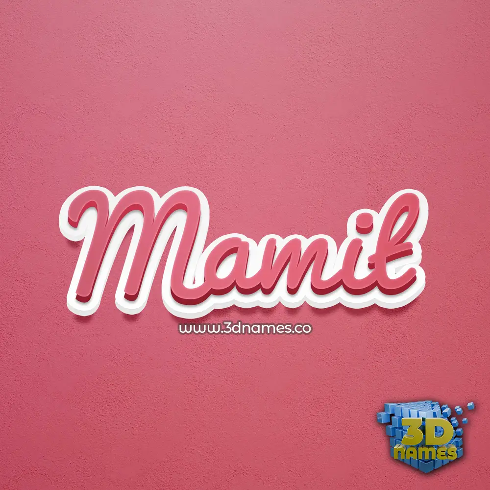mamit in Red Scribble style - 3D name wallpaper