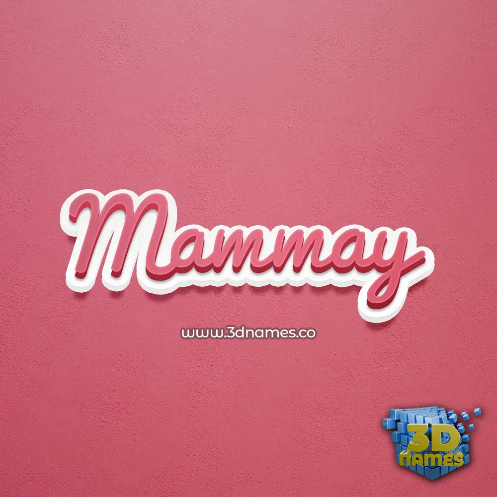mammay in Red Scribble style - 3D name wallpaper